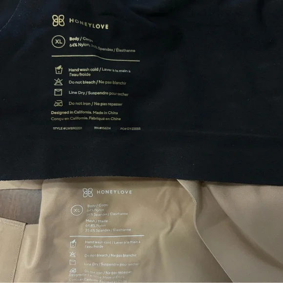 Honeylove CrossOver And Silhouette Bra Lot Of 2 Wire Free Sand Black Size XL